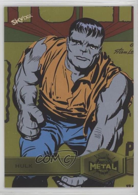 2022 Upper Deck Marvel Metal Universe Spider-Man Yellow Light FX Hulk #133 ng3