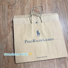 3pcs POLO RALPH LAUREN Authentic Shopping Paper Bag Gift Tote Large 16 X 12 X 6”