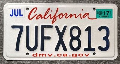 California , USA Nummernschild / Kennzeichen / License Plate / TOP Zustand