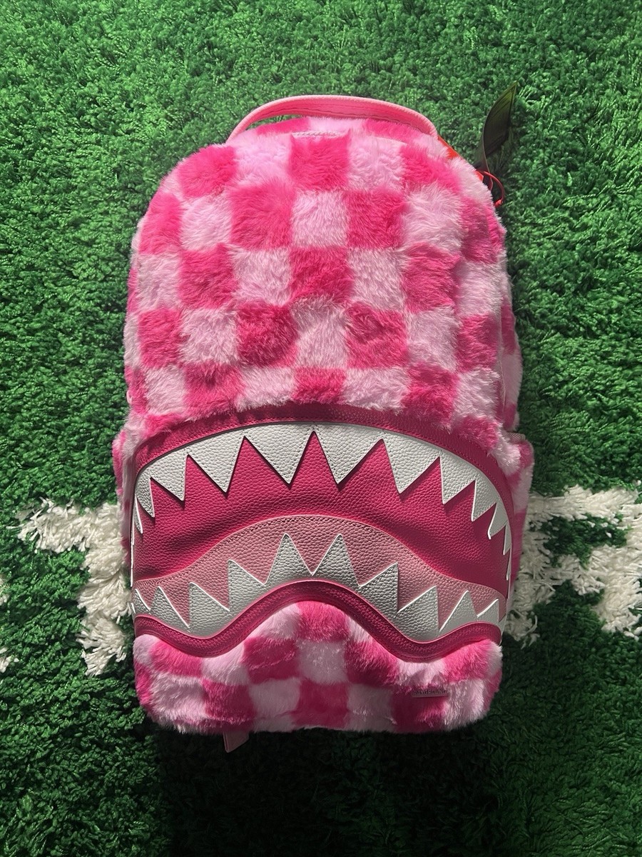 Sprayground Furzilla Shark Pink Check Backpack BRAND NEW | eBay