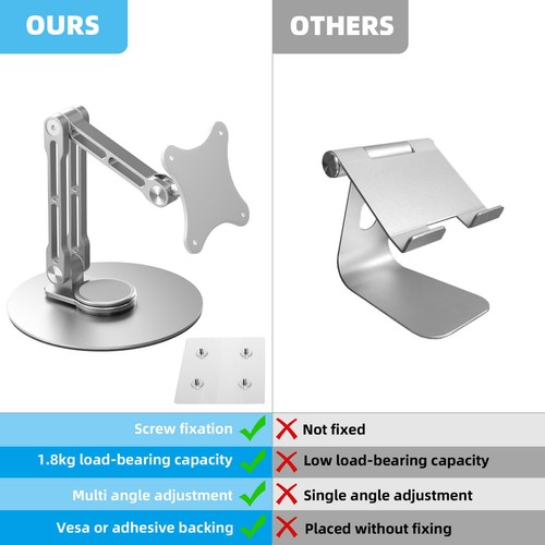 WEARSON 75mm VESA Mount Monitor Stand - Foldable Small Monitor Stand for10 13... - 第 4/7 張圖片