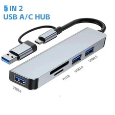 7 in 1 Multiport USB-C Hub Type C To USB 3.0 2.0 Multi-hub Dock Splitter Adapter