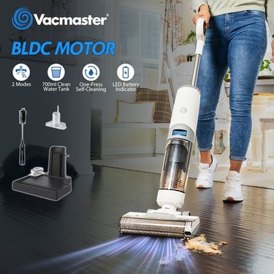 Vacmaster 22.2V Cordless Vacuum & Hard Floor Mop Cleaner 9kPa Powerful Suction
