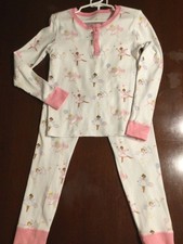 The Beaufort Bonnet Company Pajama Set Pink Ballerina Fairy Girls Sz 7 EUC