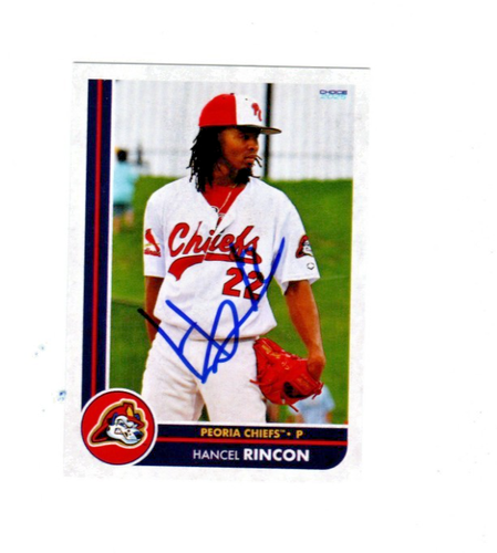 Hancel Rincon 2025 Peoria Chiefs signed autograph baseball card Los ...