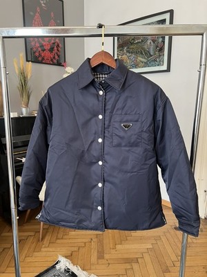 Prada Re-Nylon Padded Jacket Navy Blue