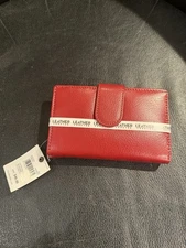 New Mundi Women's Red Genuine Leather Wallet Leather Forever Coin Wallet