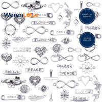 Schmuckverbinder Metall Charms AnhäNger Set Unendlichkeitszeichen Herz DIY