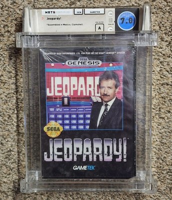 Jeopardy (Sega Genesis, 1992) Early Clamshell Release - Wata Graded 7.0 A 