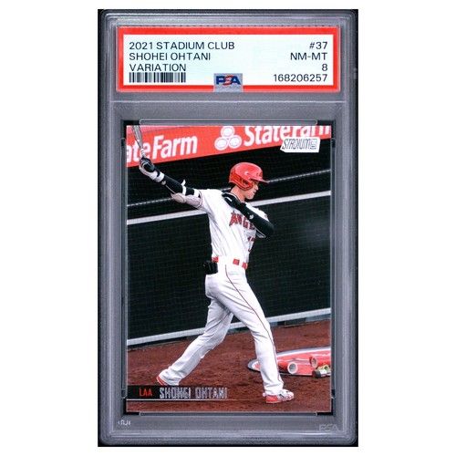 Shohei Ohtani #37 PSA 8 2021 Topps Stadium Club Variation Image Baseball Card