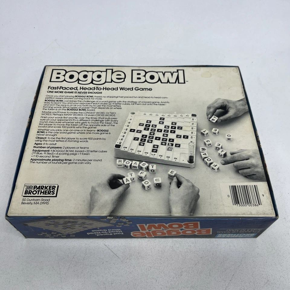 Vintage Parker Brothers 1987 Boggle Bowl Word Game Complete - Image 4 of 4