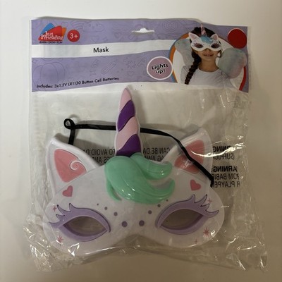 Unicorn Light-Up 3D Plastic Mask Kids Adults For Costume Party Playing Dress Up