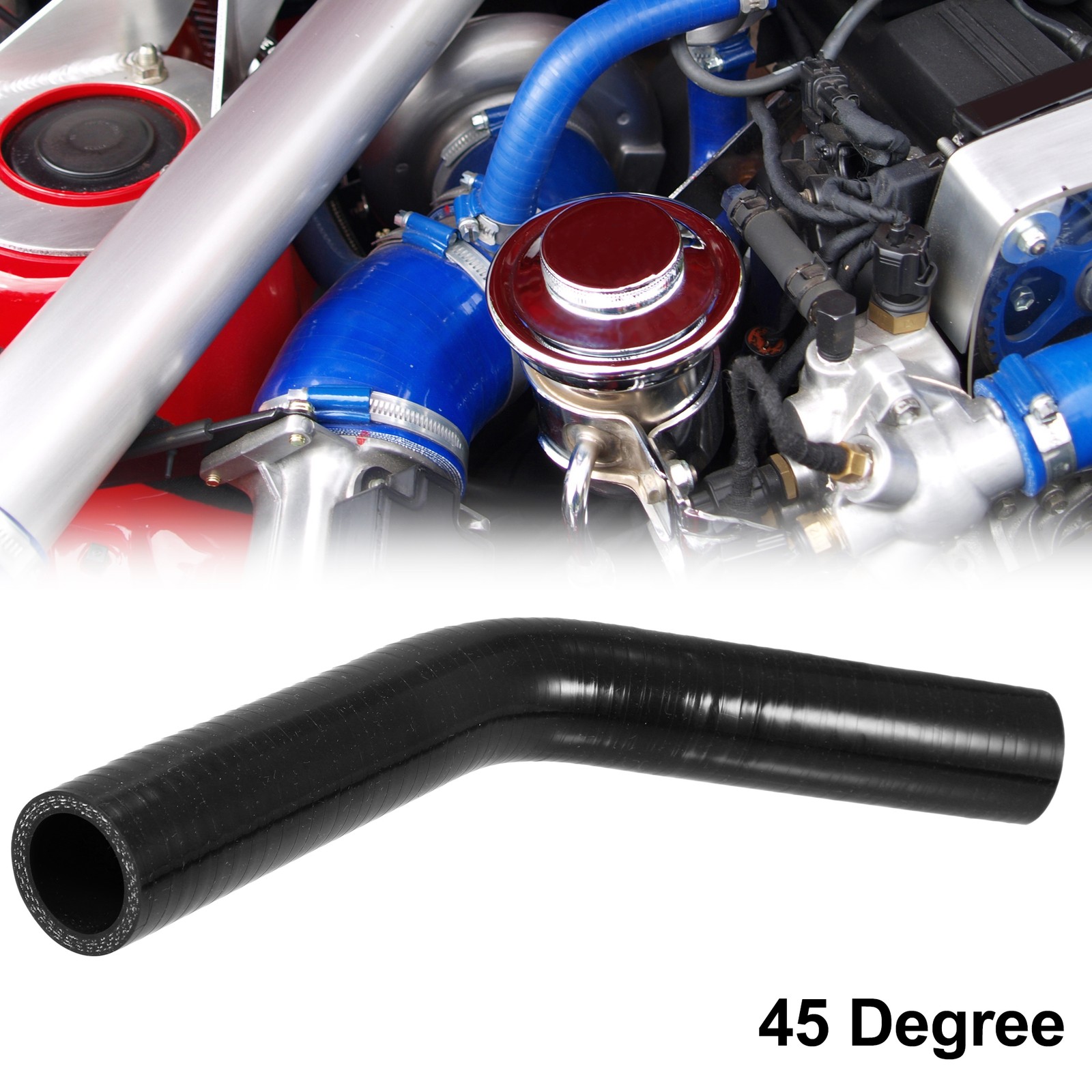 28mm 45 Degree Black Silicone Elbow Coupler for Intercooler Hose