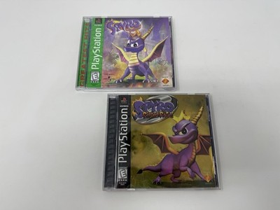 Spyro LOT 1 & 2 Ripto's Rage PS1 Sony PlayStation 1 1999 Gold Foil Black Label