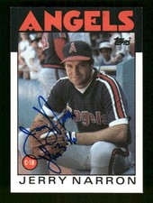 1986 Topps 543 Jerry Narron signed auto autograph blue sharpie John 3:16 ASC BXC
