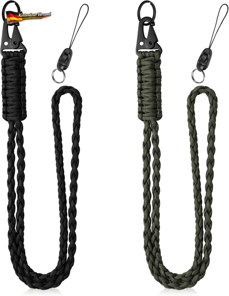Vicloon Paracord SchlüSselanhäNger,2 StüCk UmhäNgeband SchlüSselband, Paracord L-image