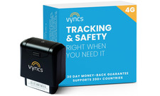 Vyncs GPS Tracker 4G LTE Vehicle Location Trip Alerts GeoFence OBD No Fee