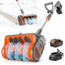 Snow Shovel, Electric Snow Blower  Battery & Fast Charger, Brushless Motor