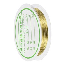 1pcs Craft Wire Beading Copper Wires for Jewelry Production Gold -0.4mm