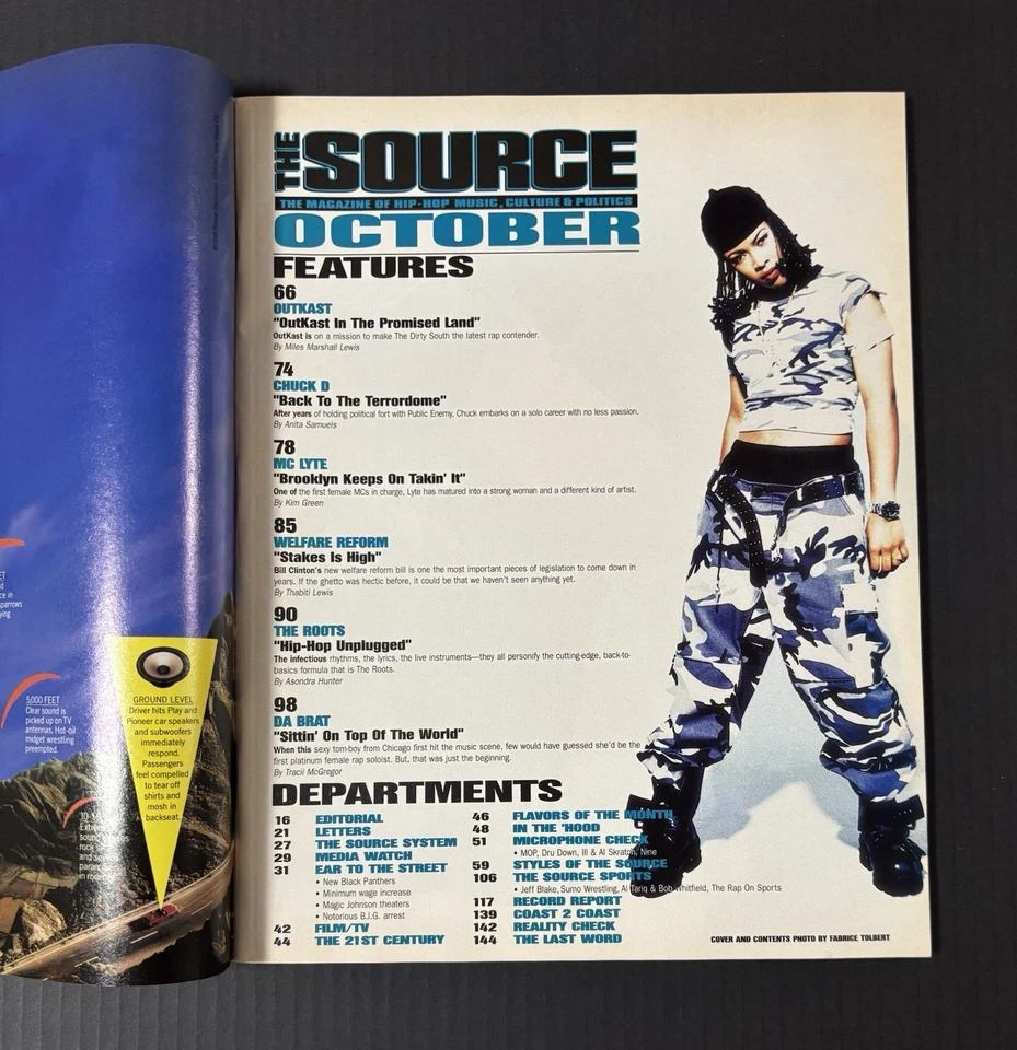 The Source Magazine 0ctober 1996 No.85 Da Brat Outkast Dru Down Chuck D MC Lyte - Image 3 of 4