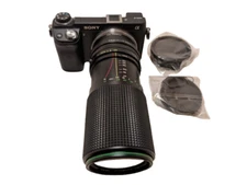 Sony E mount adapted HANIMEX 80-200 mm F/4.5 Telephoto Zoom Lens.