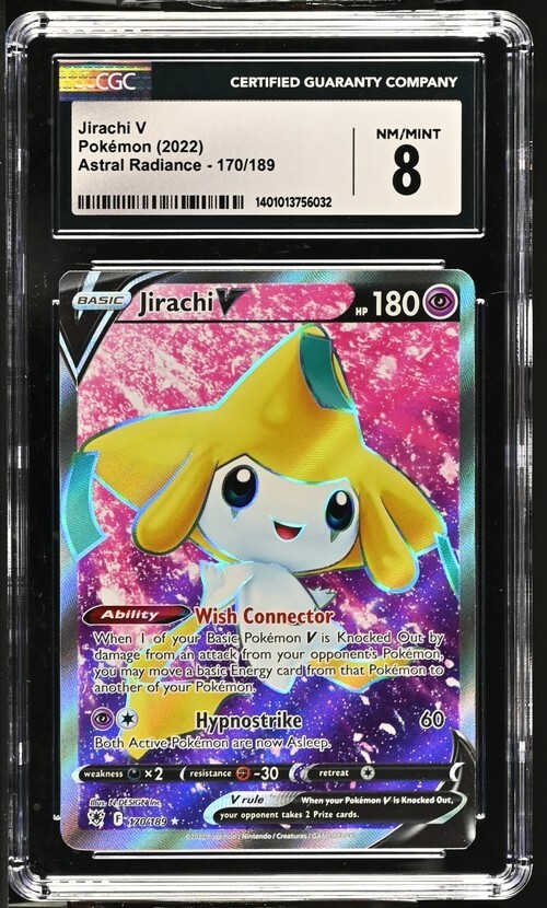 CGC Graded 8 Jirachi V  170/189 Astral Radiance Pokemon Card