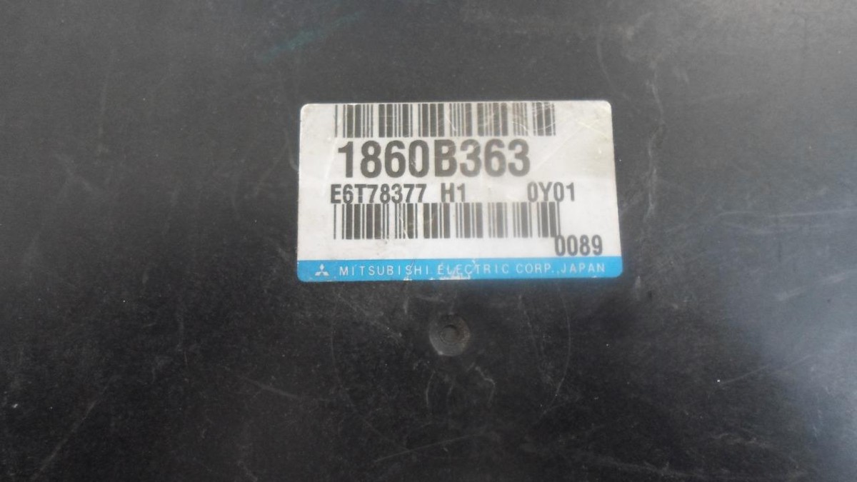 ENGINE COMPUTER MITSUBISHI LANCER 2011 1860B363 E6T78377 PCM