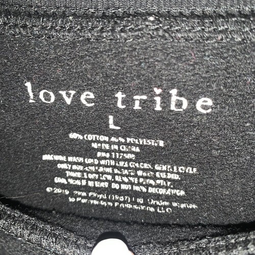 Love Tribe Junior's Pink Floyd Cropped Graphic Sweatshirt Black Size Large - Picture 3 of 4