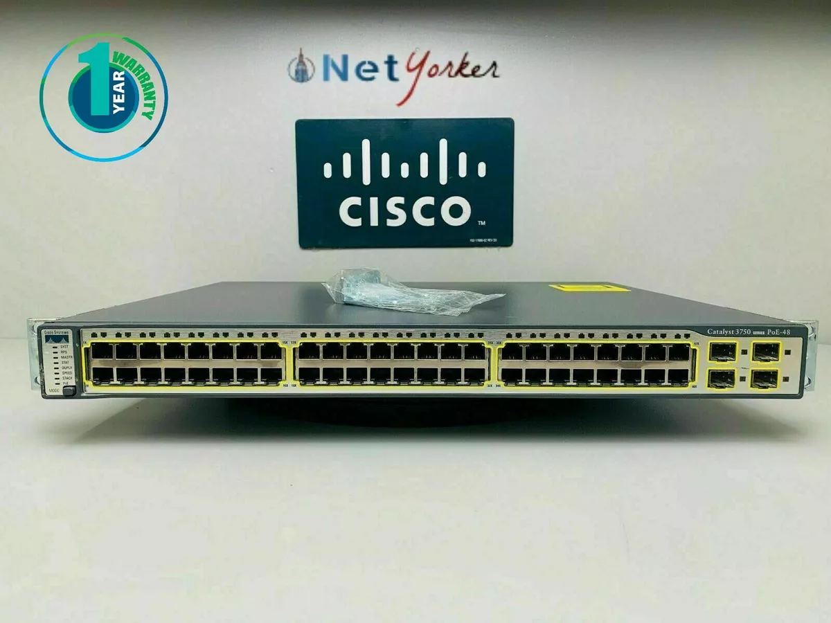 Cisco 3750 Series WS-C3750V2-48PS-S 48 Port 10/100 PoE, 47% OFF