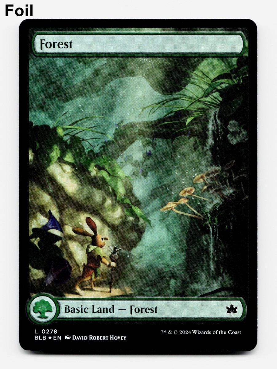 MTG【森】 FOIL アーティストプルーフ Forest (278, Spring) - Full Art,FOIL - Bloomburrow (BLB) MTG