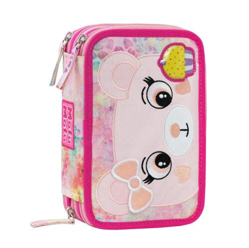 3 Cremallera Mofu Mofu Oso Rosa Super Completo Estuche