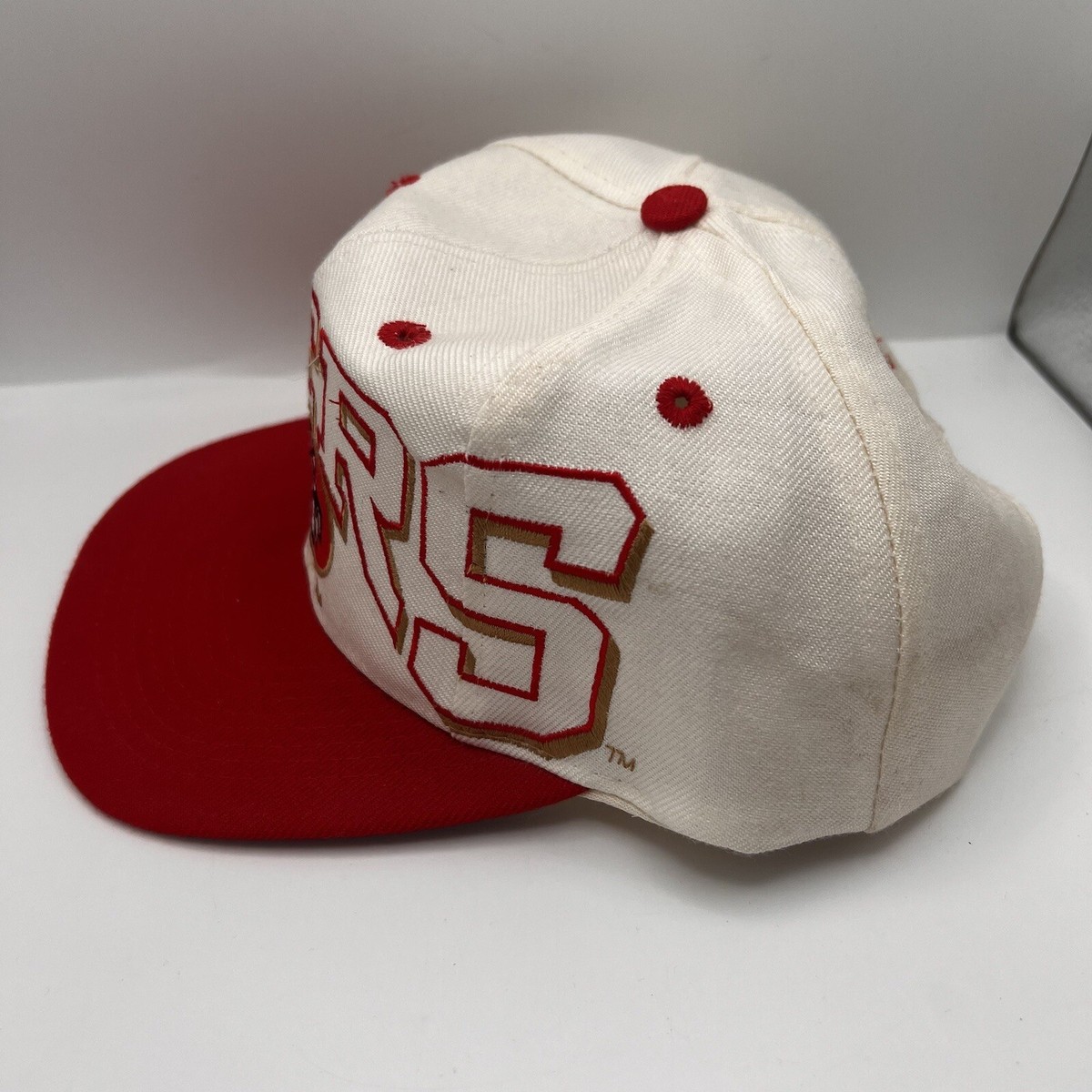 VTG San Francisco 49ers Big Text Blockhead Snapback Hat Rare
