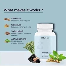 Mars by GHC Surge Max (60 Caps) for MEN Vitality & Performance Dietary Supplemen