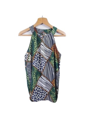 Pep&Co Damen ärmelloses Top mehrfarbig Größe 10 UK neu