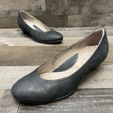 Ecco Womens Black Leather Classic Comfort Heels Size 39
