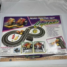 Battery Operated Road Racing Set Power Cyclone Needs Work Motorcycles