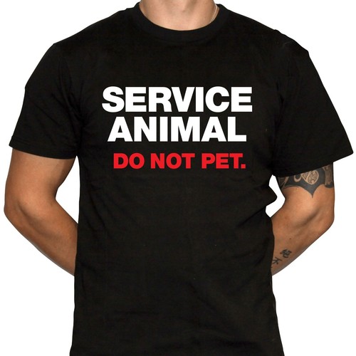 Service Animal T-Shirt - Pet Humor T-Shirt - 100% Preshrunk Cotton - 第 1/2 張圖片