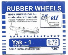1/72 Yak-1 Rubber wheels ELF 7207 Model Accessories
