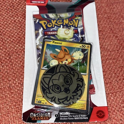 POKEMON TCG OBSIDIAN FLAMES /Pawmi Promo /Booster Pack | eBay