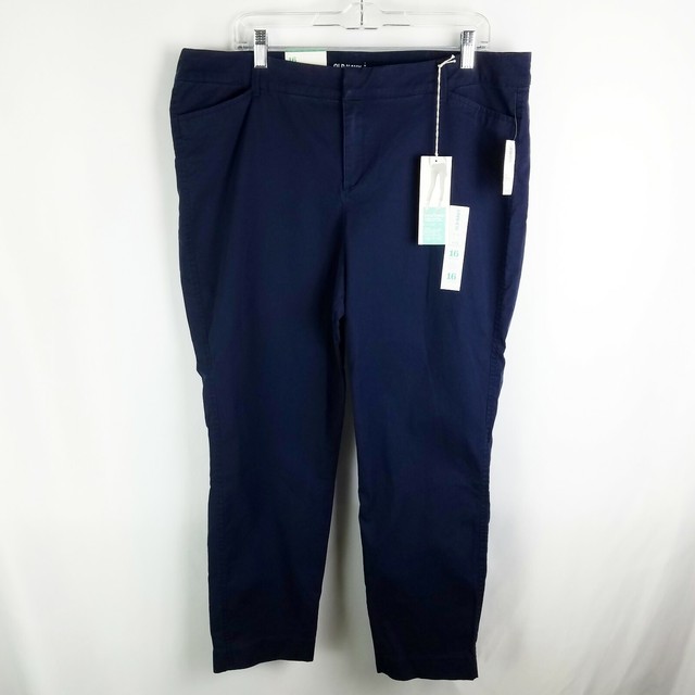 Old Navy Chino Pixie Pants Womens Size 16 Blue High Rise Navy Ankle