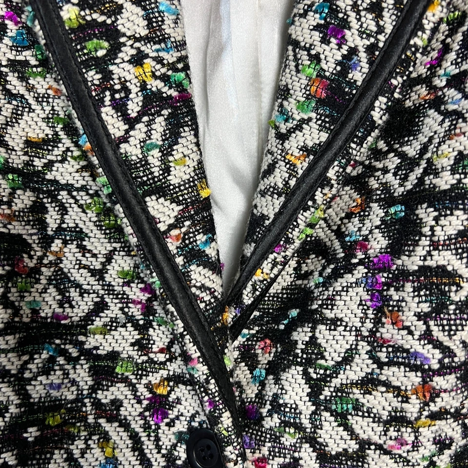 Chaqueta Garfield & Marks Ellen Boucle Tweed Blazer Recortado Talla 8 Pequeña EE. UU. Preppy Foto 3 de 4