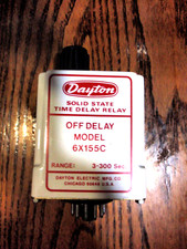 DAYTON 6X155C SOLID STATE TIME DELAY RELAY 3-300 Seconds Range New in Box