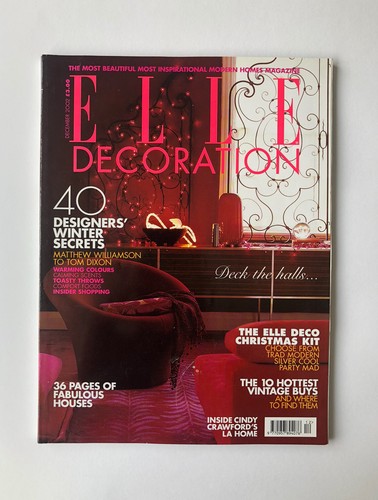 Elle Decor Interior Design Art Architecture Magazine No.124 December ...