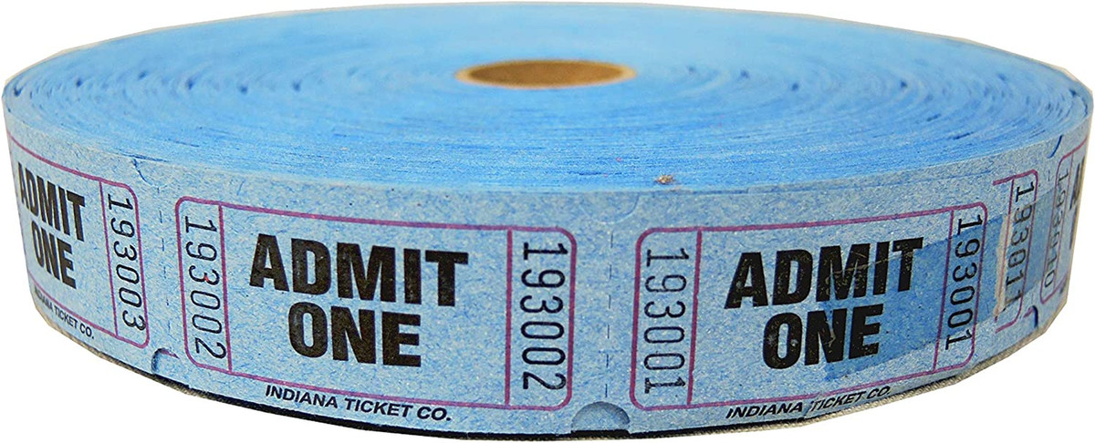 Blue Single Raffle Tickets