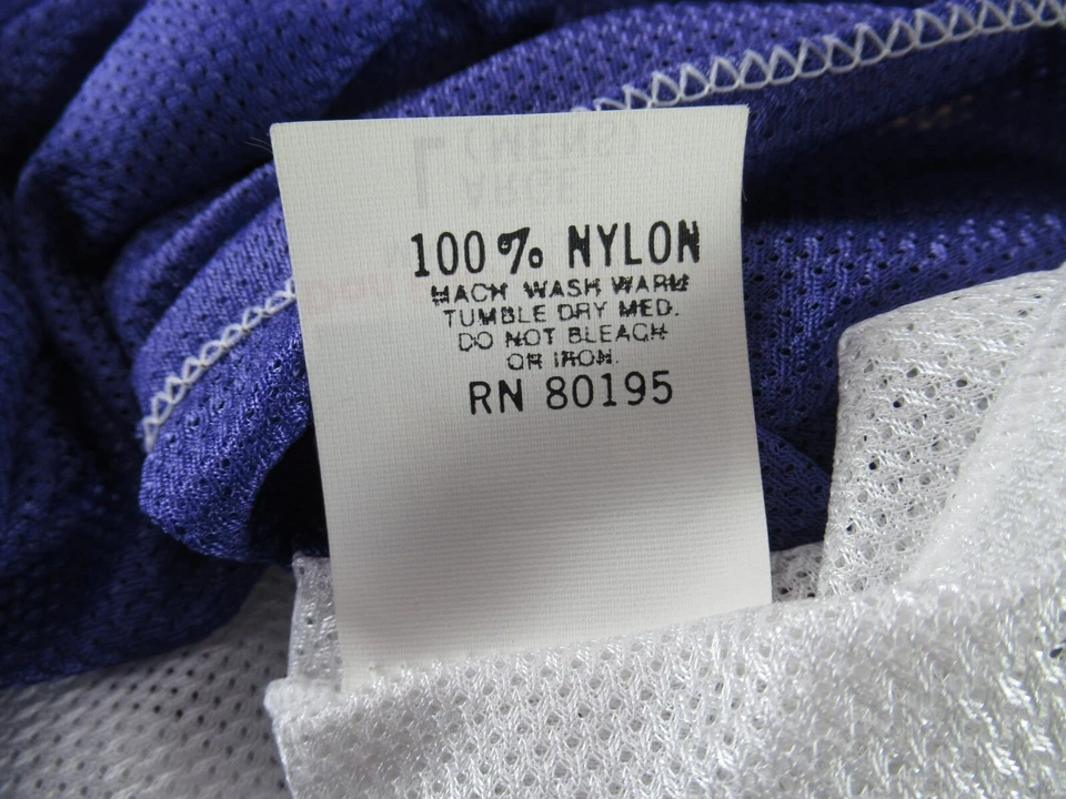 Camiseta deportiva de baloncesto Don Alleson grande púrpura/blanca (100 % nailon) (D ED) Foto 4 de 4