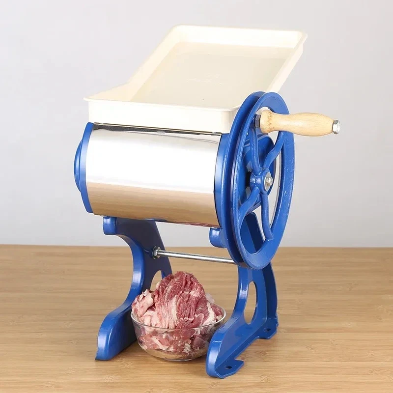 Manual Meat Grinder Meat Slicer Commercial Hand Crank Shredding Machine - Image 3 of 4