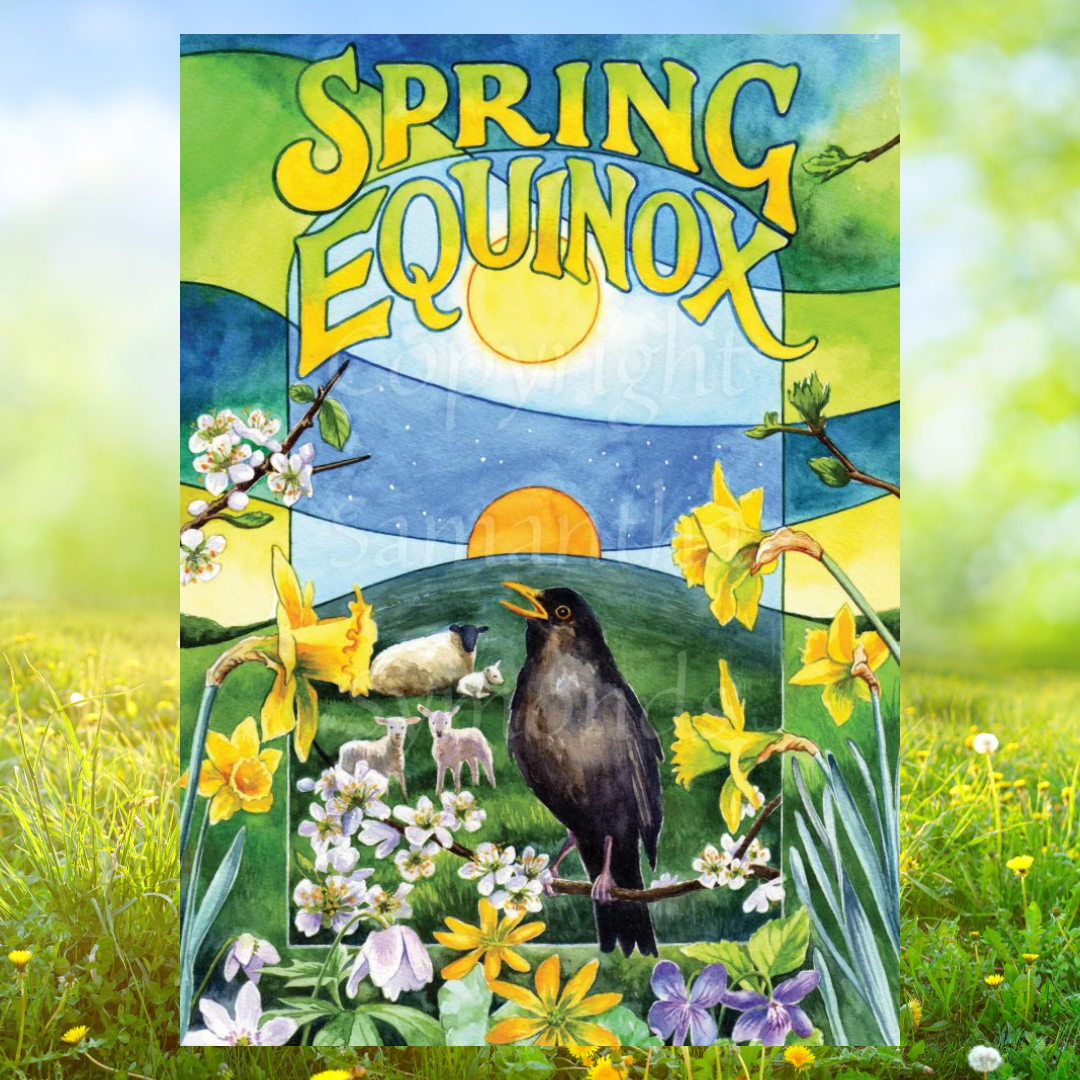 Spring Equinox Greeting Card - By S Symonds - Sale For Our Animal Charity