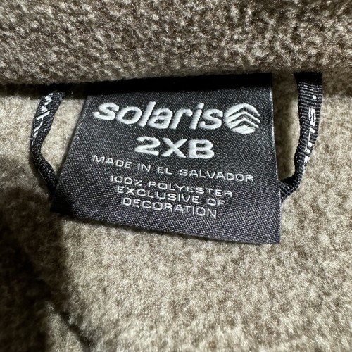 solaris mens size 2XB brown full zip fleece sherpa vest - Picture 8 of 8