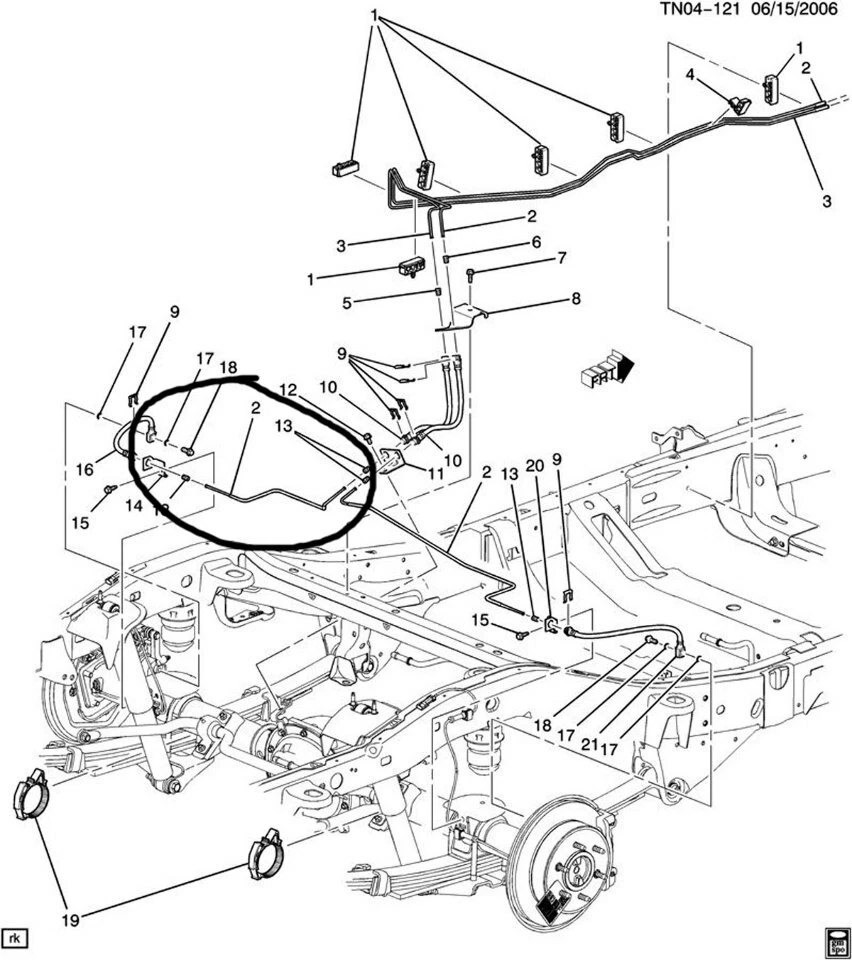 2006-2010 Hummer H3 Hydraulic Solid Brake Hose Line New Left Rear 88983905 - Image 3 of 3
