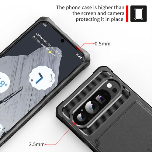 For Google Pixel 9 Pro XL/9/8/7/7 A Shockproof Leather Stand Card Wallet Case - Picture 44 of 53